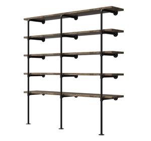 (Retail $139) Pack of 3 Industrial Retro Wall Mount Iron Pipe Shelf, 14&#34; Deep