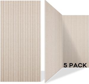 (Retail $338.25) Pack Of 5 EvenRising Self-Adhesive Large Soundproof Panels, Camel