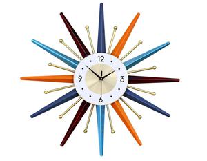 (Retail $67.01) Large Modern Non-Ticking Battery Operated Colorful Wall Clock, 22 Inch