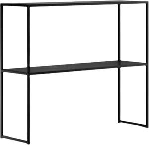 GIZNXBA Console Table With Storage Shelves, 60 CM, Black