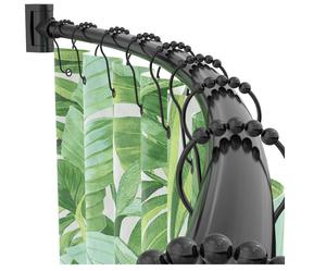 Pretty Home Adjustable Arched Curved Shower Curtain Rod Rustproof Expandable Aluminum Metal, 38-72 Inches