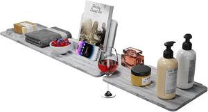 (Retail $64.99) Lphianx Luxury Bathtub Caddy Tray, 35.4&#34; X 6.7&#34;, Made Of stainless Steel And Silicon
