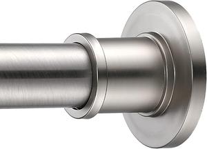 Briofox Industrial Shower Curtain Rod, 43-72&#34;, Brushed Nickel