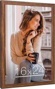Moudamion 16 x 24&#34; Wood Frame Brown, Rustic Natural