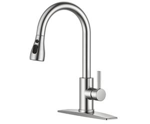 Forious Kitchen Faucets with Pull Down Sprayer, Brushed Nickel