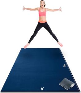 ($233) New - Gorilla Mats Premium Large Exercise Mat &#8211; 8&#39; x 4&#39; x 1/4&#34; Ultra Durable, Non-Slip, Workout Mat for Instant Home Gym Flooring &#8211; Works Great on Any Floor Type or Carpet &#8211; Use With or Without Shoes