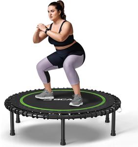 ($99.99) New - BCAN 450LBS/550LBS Foldable Mini Trampoline, 40&#34;/48&#34; Fitness Trampoline with Durable Bungees, Stable &#38; Quiet Exercise Rebounder for Adults,Great Mini Trampoline for Indoor/Garden Workout - 2