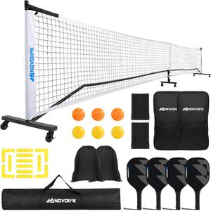 ($109.99) New - Portable Pickleball Net with Wheels, 22FT USAPA Regulation Size Pickle Ball Net System with Storage Bag for Indoor Outdoor Game