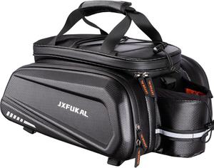 ($89.99) New - JXFUKAL Bike Bags for Bicycle Rear rack - 9.5L/17L/40L Hard Shell Waterproof Bike Ebike Trunk Pannier Saddle Seat Bag Carrier with Reflector, Rain Cover &#38; Shoulder Strap for Commuter Travel Outdoor