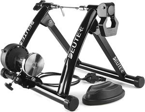 ($119.98) Bike Trainer, Magnetic Bicycle Stationary Stand for Indoor Exercise Riding, 26-29&#34; &#38; 700C Wheels, Quick Release Skewer &#38; Front Wheel Riser Block Included - Pre Owned