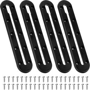 New - Kayak Track Mount, Kayak Rail Track, Kayak Low Profile Gear Track Accessories for Fishing Rod Holder, Cup Holder, Paddle Holders, Anchor Cleats (9 in, 10 Holes, 4 Pieces)