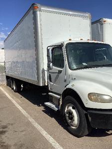 2008 Freightliner M2 106MD S/A - 26,000 GVW - Cummins 6.7L L6 diesel engine - Morgan 26&#146; aluminum box -  Waltco WDL-55 rail gate - Mileage: 386,424 - Operational but with sporadic wiring issue, rail gate works but needs pulleys, cables, bearings and bushings - Vin# 1FVACWDT18DZ91852 - 