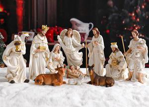 Pack Of 11 Navity Scene Tabletop Decoration, 8.5 Inches