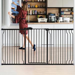 hemroro Baby Extra Tall Gate for Stairs Doorways, 37.4 Inches, Black