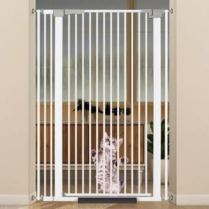  Extra Tall Cat Gate for Doorway, 51.18 Inches, White