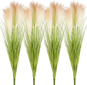 Pack Of 2 KOL Artificial Grass with Reeds, 5Ft