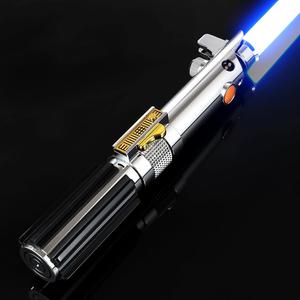 ($148.99) New - Pixel Dueling Lightsaber, Motion Control 39 Sets Sound Effects and 12 Colors Change, Smooth Swing Metal Handle Light Saber for Adults, Boys Cosplay Gifts (Pixel)