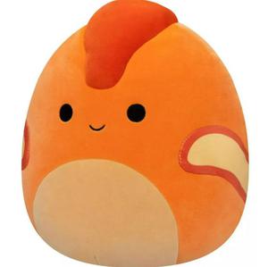 (3) Squishmallows Nichelle the Orange Dinosaur with Fuzzy Head Plush Toy, 11 Inches