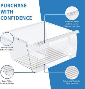 WP2188656 2188656 Crisper Bin Upper Compatible with Whirlpool Refrigerator