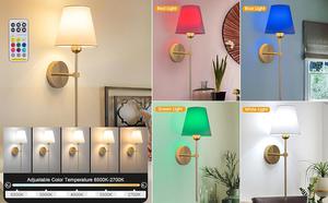 (Retail $55.99) 2 Pack Wall Sconces Lights, No Wiring Required