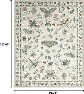 (Retail $159.99) Soft Washable Area Rugs, Insect, 8x10FT