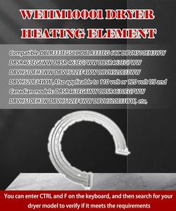 (Retail $61.36) WE11M10001 Dryer Heating Element Replacement Parts Compatible with Most GE Dryer Laundry