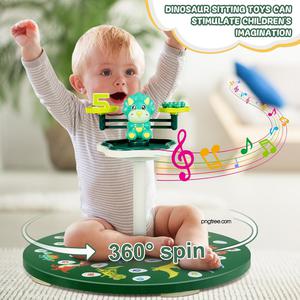 (Retail $159.99) Wooden Spinner Seat, 360&#176; Sit and Spin Toy with Music