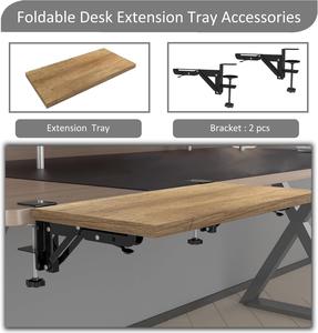Frmsaet Keyboard Drawer Tray, Foldable Desk Extender Tray, Burlywood, 24 Inches