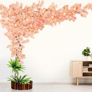 (Retail $189.99) Artificial Cherry Blossom Tree with LED Light, 4 x 6.5ft Vine