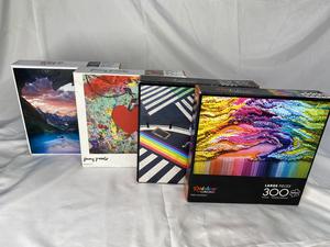 (4) Buffalo Games, Rainbow 300 Large Piece Jigsaw Puzzle, Assorted Designs