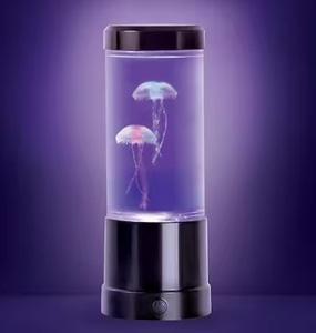 (X2) 9 in. Black Indoor Jellyfish Table Lamp with RGB LED