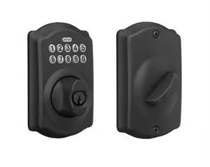 (Retail Price $ 132) SCHLAGE Camelot Matte Black Electronic Keypad Deadbolt