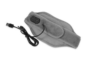 CALMING COZY 23 in. x 5 in. Massaging Heating Neck Wrap, Grey