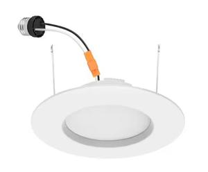 Commercial Electric 5/6 in. Integrated LED Recessed Retrofit Light Trim with Selectable Color Temperature CEC-T20, (4-Pack)