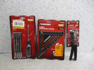 Mixed HUSKY Interchangeable Blade Screwdriver Set, 2-in-1 Extendable Square and More