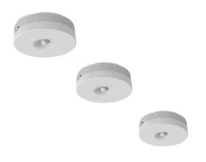 (X2) Feit Electric 3 in. Battery Operated LED White Motion Sensor Rechargeable Bright White 3000K Under Cabinet Puck Light (3-Pack)