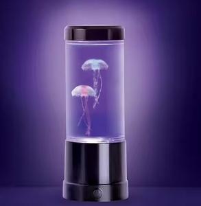 (X2) 9 in. Black Indoor Jellyfish Table Lamp with RGB LED