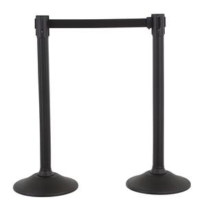 ($85.5) - New - US Weight - U2000 Sentry Stanchion with 6.5 Foot Retractable Belt &#8211; Easy Connect Assembly (2-Pack), Black