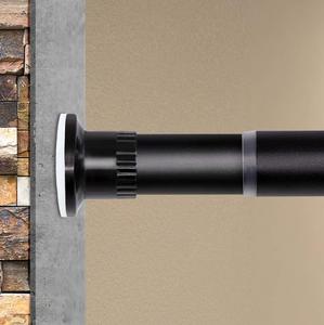 ($45.99) - New - Room Divider Tension Curtain Rod,Tension Shower Window Curtain Rod,No Drilling,Very Secure-122-150 Inch,Black