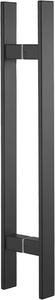 ($99.99) - Open box - TOGU TG-6018 36 inches Solid Standoffs Heavy-Duty Commercial Grade-304 Stainless Steel Push Pull Door Handle/Barn Door Pull Handle/Glass Pulls, Matte Black Finish