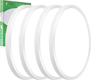 ($99.99) - New - 4PK 15.8 Inch LED Flush Mount Ceiling Light, 32W, 3480LM, 3000K/4000K/6000K CCT Selectable, Round Flat Panel Light Low Profile Ceiling Light Fitures for Hallway, Kitchen, Bedroom, Laundry Room