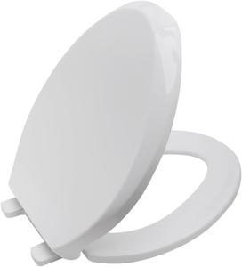($42.99) - New - Premium Elongated Toilet Seat with Cover Quiet Close, Quick Release, Easy Installation Never Loosen Hinge, Slow Close Toilet Seat and Cover, Easy Cleaning-White Color (Elongated)