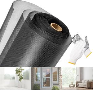 ($139) - New - 304 Stainless Steel Black Window Screen Mesh Roll, 40 inch x 98 ft Window Screen Mesh, Stainless Steel Wire Mesh Screen for Door Porch Patio