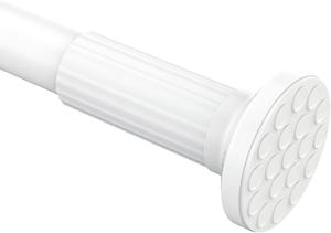 ($47.99) - New - Umimile Tension Curtain Rod, 51-126 inches Adjustable Spring Shower Tension Curtain Rod, Stainless Steel Closet Rod for Windows or Shower, No Drilling, No Rust, Easy to Install, White