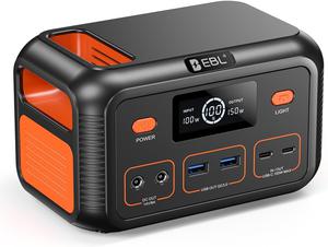 ($99.99) - Open box - EBL Power Bank Portable Power Station 153Wh, Outdoor Generator 150W with LiFePO4 Battery, Bi-directional Fast Charging, Home Backup for Travel, Camping, Compatible with MacBook/iPhone Series