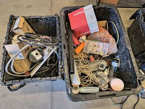 Roll of 10-Stranded THHN Wire, Klein Tools Pulling Line, Wire Terminals and More 