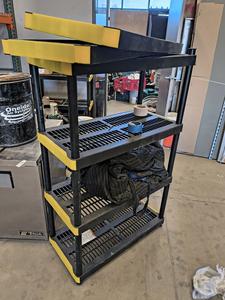 Plastic 4-Shelf Rack with (2) Extra Shelves 