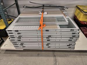 Group of Cubicle Panel Walls with Windows 