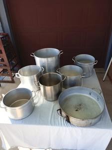 Group of Commercial Cooking Pots 