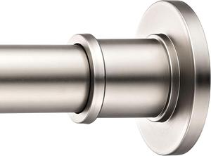Briofox Shower Curtain Rod, Satin Nickel, 43-72inches, 1&#34;diameter